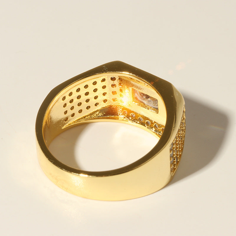 MEN    RING  GOLD PLATED