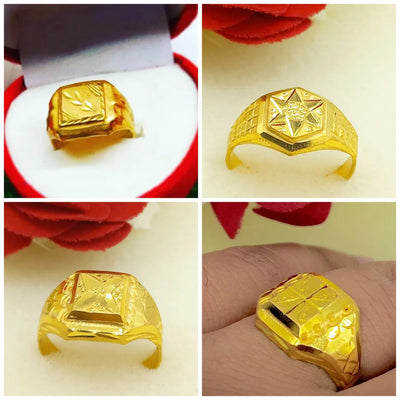 men  gold plated  sona polish    ring
